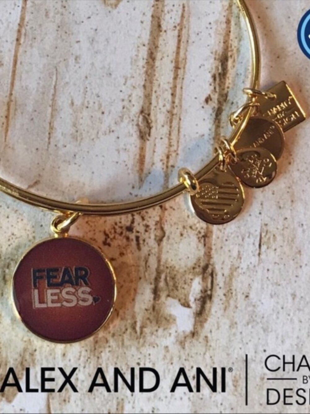 NWT Alex and Ani Fearless Life is Good Bangle 756 - Picture 2 of 7